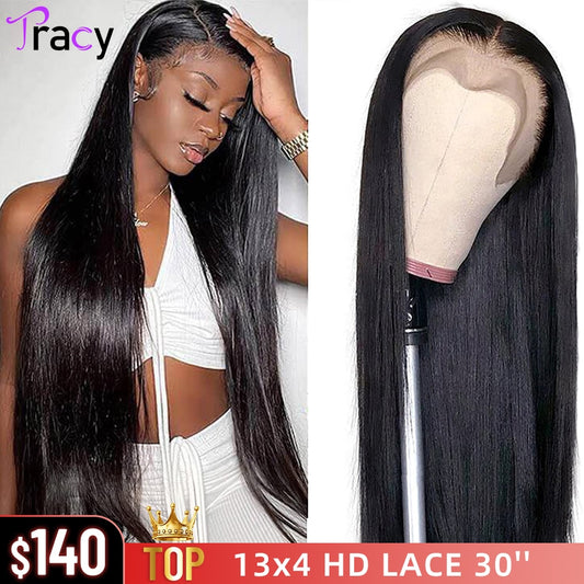 28 30Inch Straight Lace Front Wig For Women TRACY Human Hair Wigs 13x4/13x6 HD Transparent Lace Frontal Wig 4x4 Lace Closure Wig