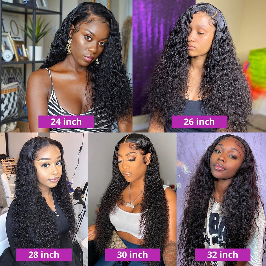 360 Hd Deep Wave Lace Frontal Wig Brazilian Wigs For Black Women Human Hair 13x6 Water Wave Lace Front 13x4 Curly Human Hair Wig
