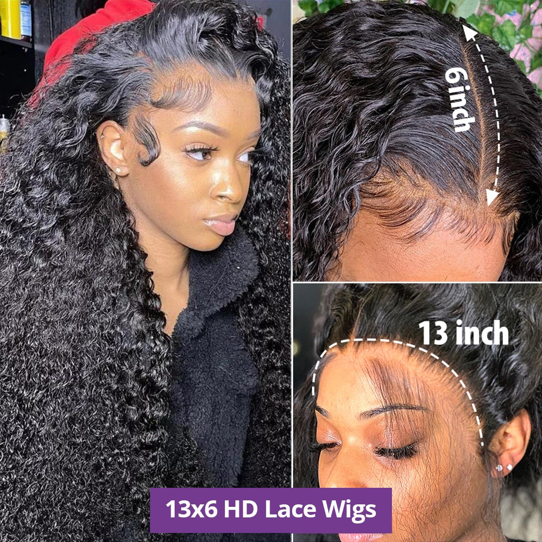 360 Hd Deep Wave Lace Frontal Wig Brazilian Wigs For Black Women Human Hair 13x6 Water Wave Lace Front 13x4 Curly Human Hair Wig