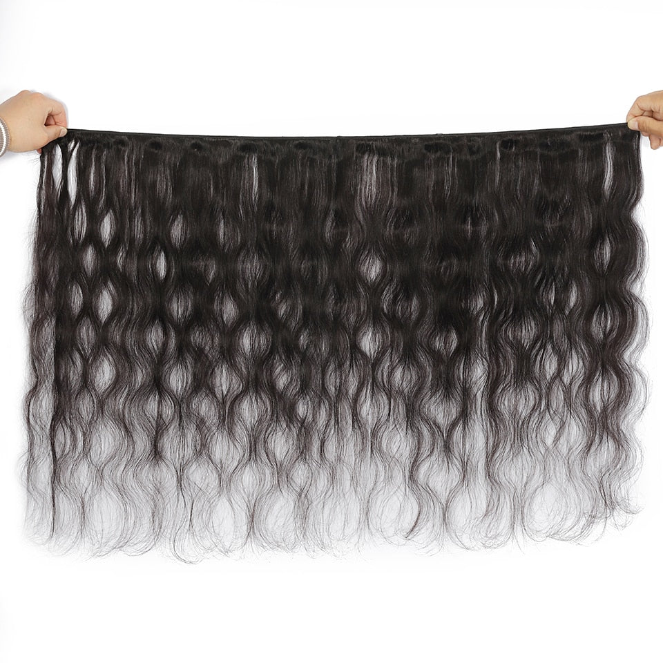 Brazilian Body Wave Human Hair Bundles Natural Hair Weave 3/4 Bundles Deal 8-30 Inch Machine Double Weft Bundles Hair Extensions