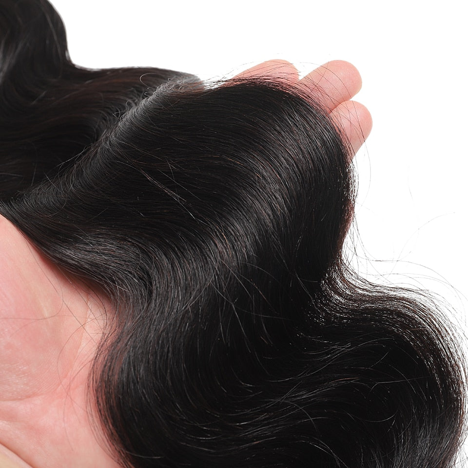 Brazilian Body Wave Human Hair Bundles Natural Hair Weave 3/4 Bundles Deal 8-30 Inch Machine Double Weft Bundles Hair Extensions