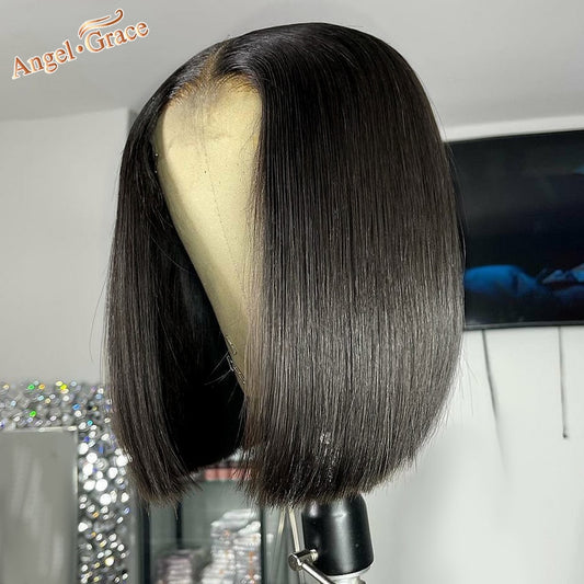 Brazilian Straight Bob 13x4 Lace Front Wigs Transparent Lace Front Human Hair Wig Pre Plucked With Baby Hair Remy Hair For Women