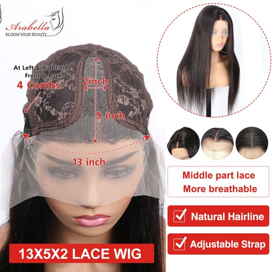 Human Hair Lace Frontal Wig 13x4 Transparent Lace 100% Human Hair Wigs Arabella Remy Body Wave Lace Wigs For Women Human Hair